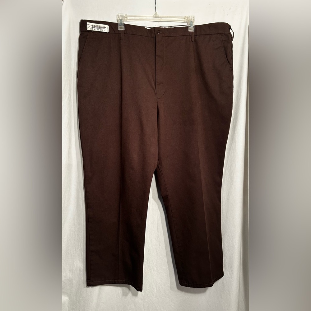 MENS 48 X 29 SOFTWILL BROWN UNIFORM WORK PANTS